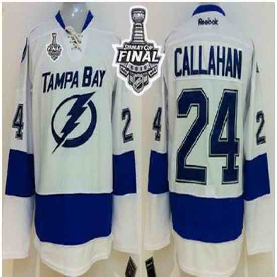 Tampa Bay Lightning #24 Ryan Callahan White 2015 Stanley Cup Stitched Youth NHL Jersey